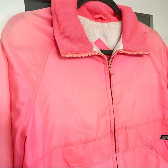 80s Vintage Pacific Trails Pink Lightweight Womens Windbreaker Jacket Size Med - Picture 2 of 14